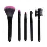 Set Pensule Machiaj, 5 Bucăți, Negru, Lungime 9.5-11.54 cm, Oem