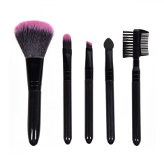 Set Pensule Machiaj, 5 Bucăți, Negru, Lungime 9.5-11.54 cm