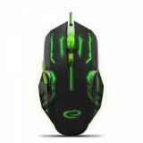 Mouse Optic Gaming Esperanza Apache EGM403G 2400dpi 1.5m Usb Negru/Verde