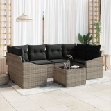 Gossi set de canapele gradina cu perne gri ratan poli