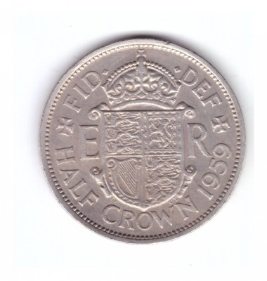 Moneda Anglia 1/2 / half crown 1959, stare buna, curata foto