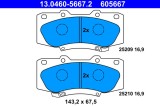 ATE 13.0460-5667.2 set placute frana,frana disc