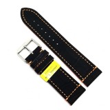 Curea de ceas rezistenta la apa Negru cu Portocaliu Morellato - 20mm / 22mm /
