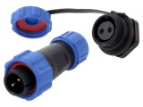 Conector Circular Tată-Mamă 2 PIN 5A IP67 500V Lipire