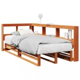 VidaXL Pat bibliotecă fără saltea maro ceruit 90x190 cm lemn masiv pin 3324522