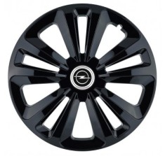 Set 4 capace roti pentru Opel, model Terra Black, R16