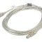 Cablu USB 2.0 A-B aurit 3m transparent