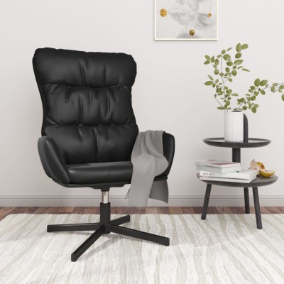 vidaXL Scaun de relaxare, negru, piele ecologică 341187 foto