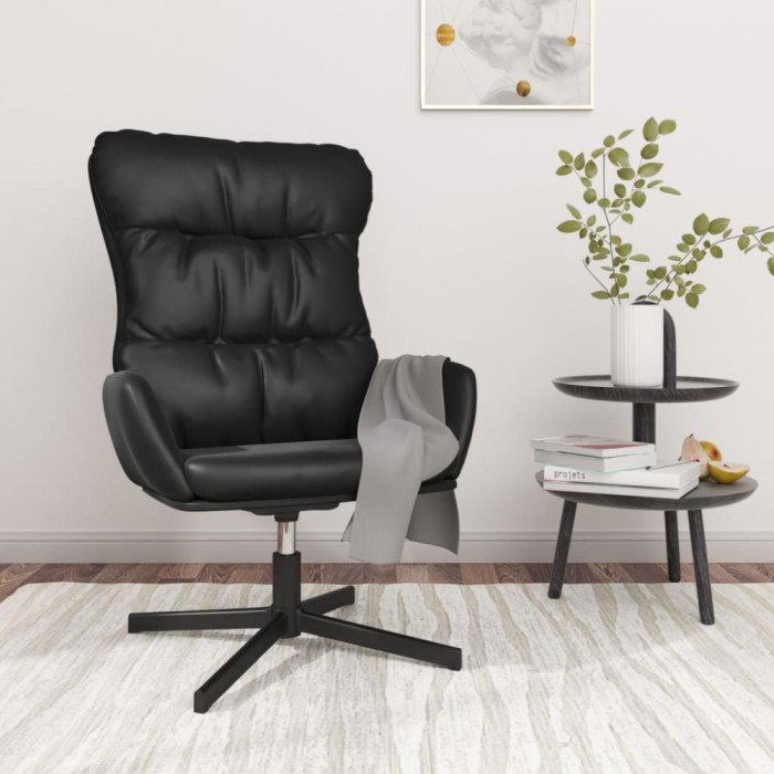 vidaXL Scaun de relaxare, negru, piele ecologică 341187