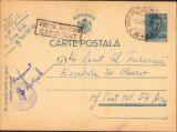 HST Carte poștală cu ștampila OPM 40 + Compania Poliție + cenzură militară 1942, Circulata, Printata