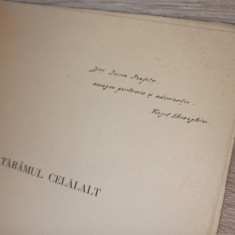 Virgil Gheorghiu (dedicatie/semnatura) Taramul celalalt- Versuri , 1938