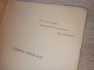 Virgil Gheorghiu (dedicatie/semnatura) Taramul celalalt- Versuri , 1938 foto