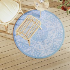 vidaXL Covor de exterior, ARAKIL bleu, &Oslash;120 cm, PP