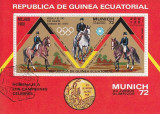Eq. Guinea 1972 Sport, perf. sheet, used I.019, Stampilat