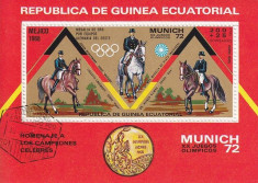 Eq. Guinea 1972 Sport, perf. sheet, used I.019 foto