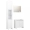 Set mobilier de baie, 3 piese, alb, lemn prelucrat