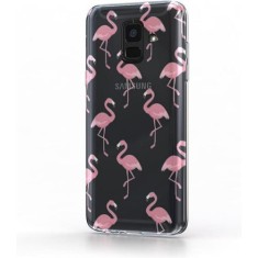 Husa Telefon Silicon Samsung A6 2018 a600 Clear Flamingo Bird BeHello