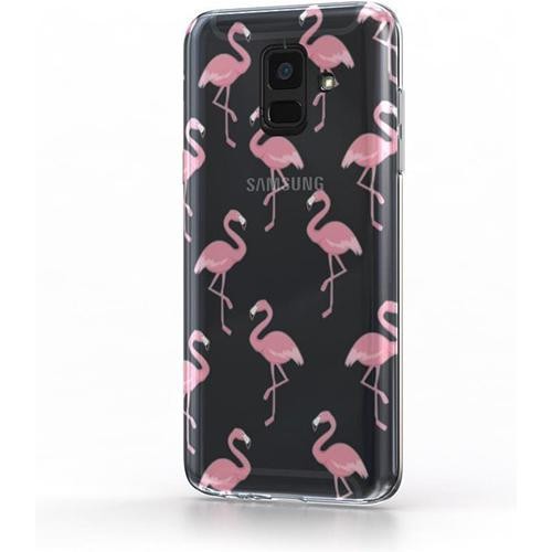 Husa Telefon Silicon Samsung A6 2018 a600 Clear Flamingo Bird BeHello