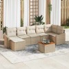 VidaXL Set de canapele pentru grădină 8 pcs Bej, alb