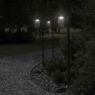 Lampă exterioară de podea, negru, 100 cm, oțel inoxidabil foto