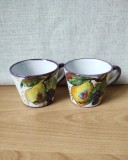 Lot de 2 cești ceramică pictate manual