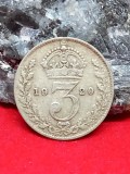 Anglia 3 pence 1920 argint