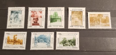 CAMBODIA ARHITECTURA-ANGKOR WAT SET NESTAMPILAT MNH foto