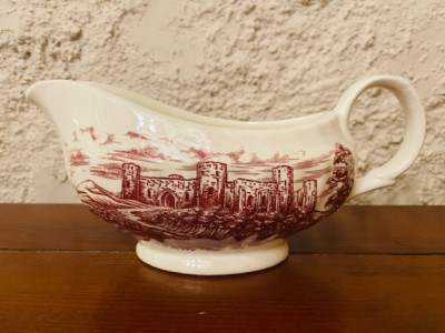 SOSIERA DIN PORTELAN ENGLEZESC- &amp;quot;BRITISH ANCHOR- OLDE COUNTRY CASTLES&amp;quot; L21,5CM foto