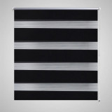Jaluzea opaca tip zebra, 40 x 100 cm, negru