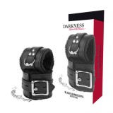 DARKNESS - BLACK LINED BDSM HANDCUFFS, DARKNESS BONDAGE