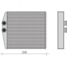 Radiator Incalzire Opel Corsa C, 09.2000-07.2006, Combo C, 09.2000-2011, benzina, diesel, fara conducte, aluminiu brazat/aluminiu, 168x158x32 mm, SRL