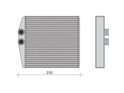 Radiator Incalzire Opel Corsa C, 09.2000-07.2006, Combo C, 09.2000-2011, benzina, diesel, in kit: O-ringuri, cleme accesorii, suruburi, aluminiu braz foto