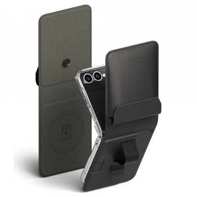 Husa MagSafe pentru Samsung Galaxy Z Flip7 F766, Ringke, Folio Grip Wallet, Neagra foto
