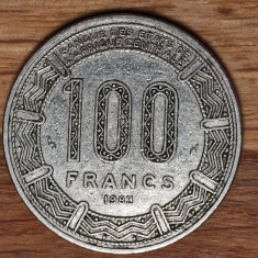 Congo republica - moneda de colectie - 100 franci / francs CFA 1983 - mai rara