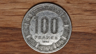 Congo republica - moneda de colectie - 100 franci / francs CFA 1983 - mai rara foto