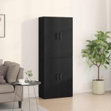 VidaXL Dulapuri 2 bucăți, din lemn de stejar negru 69,5x34x180 cm