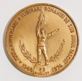 MEDALIE MAXIMA 74 EXPOZITIA REPUBLICANA DE MAXIMAFILIE 5 12 MAI 1974 TARGU MURES A XXX A ANIV A ELIBERARII ROMANIEI DE SUB JUGUL FASCIST 23 AUGUST