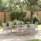 vidaXL Set de masă pentru grădină 7 pcs Gri deschis Rattan poli 3334898