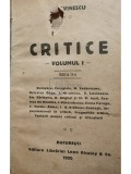 Eugen Lovinescu - Critice, vol. I, editia a II-a (editia 1920)