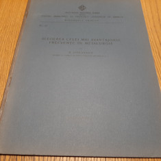 ALEGEREA CELEI MAI AVANTAJOASE FRECVENTE IN METALURGIE - B. Popovsky -1931, 28p.