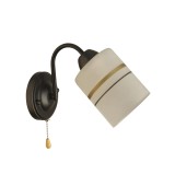 Aplica Klausen Certis AP1 Essential 16x10x26 cm, corp iluminat perete metal sticla, alb negru auriu, design clasic elegant pentru dormitor living