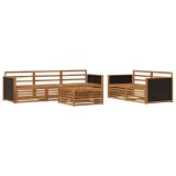 vidaXL Set de canapele de exterior 6 pcs natural Lemn Solid de Acacia 3383012