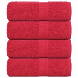 Cumpara ieftin Prosoape de baie 4 buc. FROGN Roșu 30x30 cm 100% bumbac
