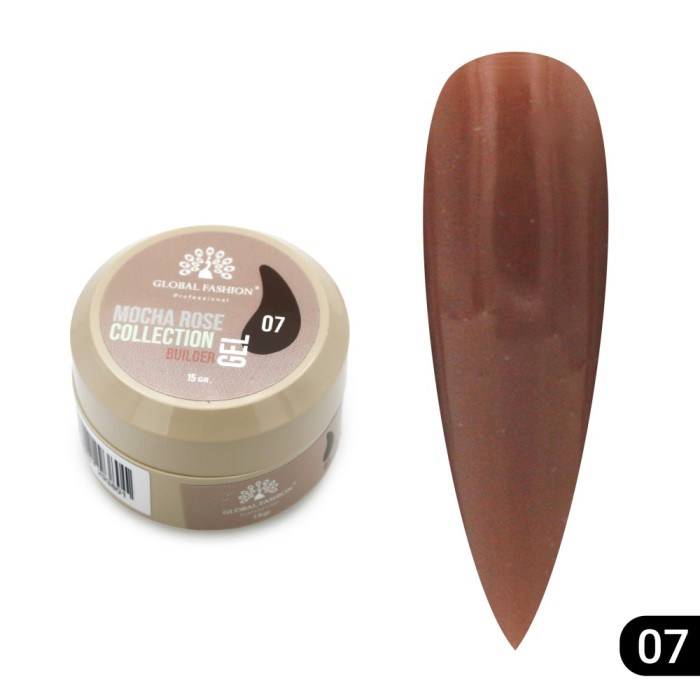 Gel pentru modelarea unghiilor 15 gr, Mocha Rose Builder Gel 07