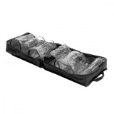Organizator incaltaminte JTI, 6 compartimente transparente, negru, 35x50x20cm