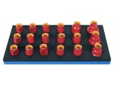 Set chei 6-puncte izolată tubulară 1/2" 18 buc UNIOR
