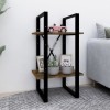VidaXL Bibliotecă 2 niveluri stejar fumuriu 40x30x70 cm lemn compozit 821300