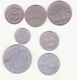 Set 7 monede 1966 - 1982, Republica Socialistă Rom&acirc;nia