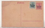 Bnk cp Ocupatia germana in Romania 1918 - marca fixa supratipar Rumanien 10 bani + marca supratipar Rumanien 5 bani