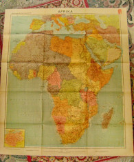 B73-Harta mare veche Africa Deutches Reich Germania. Anii 1920-1940. foto